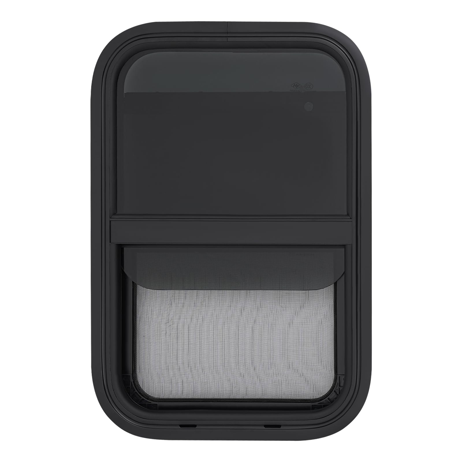 Finestra a ghiera colorata per camper 380 x 560 mm, per roulotte, finestre laterali verticali, in vetro temperato, finestra di ventilazione per camper e camper