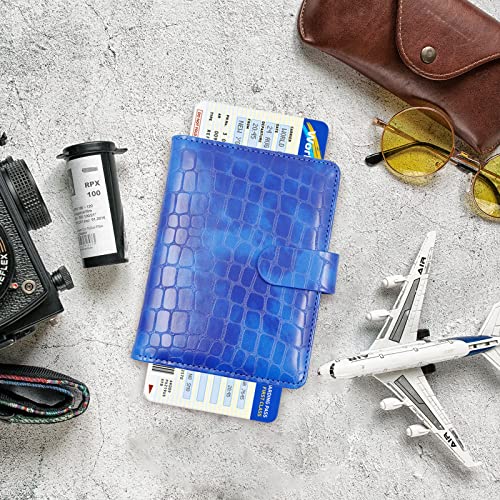 Image of Melsbrinna Premium Leather Passport Holder Covers Case, Waterproof Rfid Blocking Travel Wallet Passport Holder with Pen Holder, Cute Passport Book for Women /Men