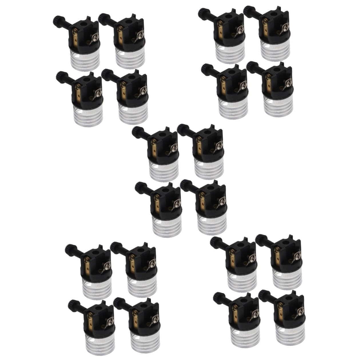 5 Sätze Lampenfassung Mit Drehschalter Aluminium Lampensockel Lampenhalter Für Innenbeleuchtung Küchen Schlafzimmer Restaurant Vielseitig Einsetzbar Langlebig Und 4 Stück * 5