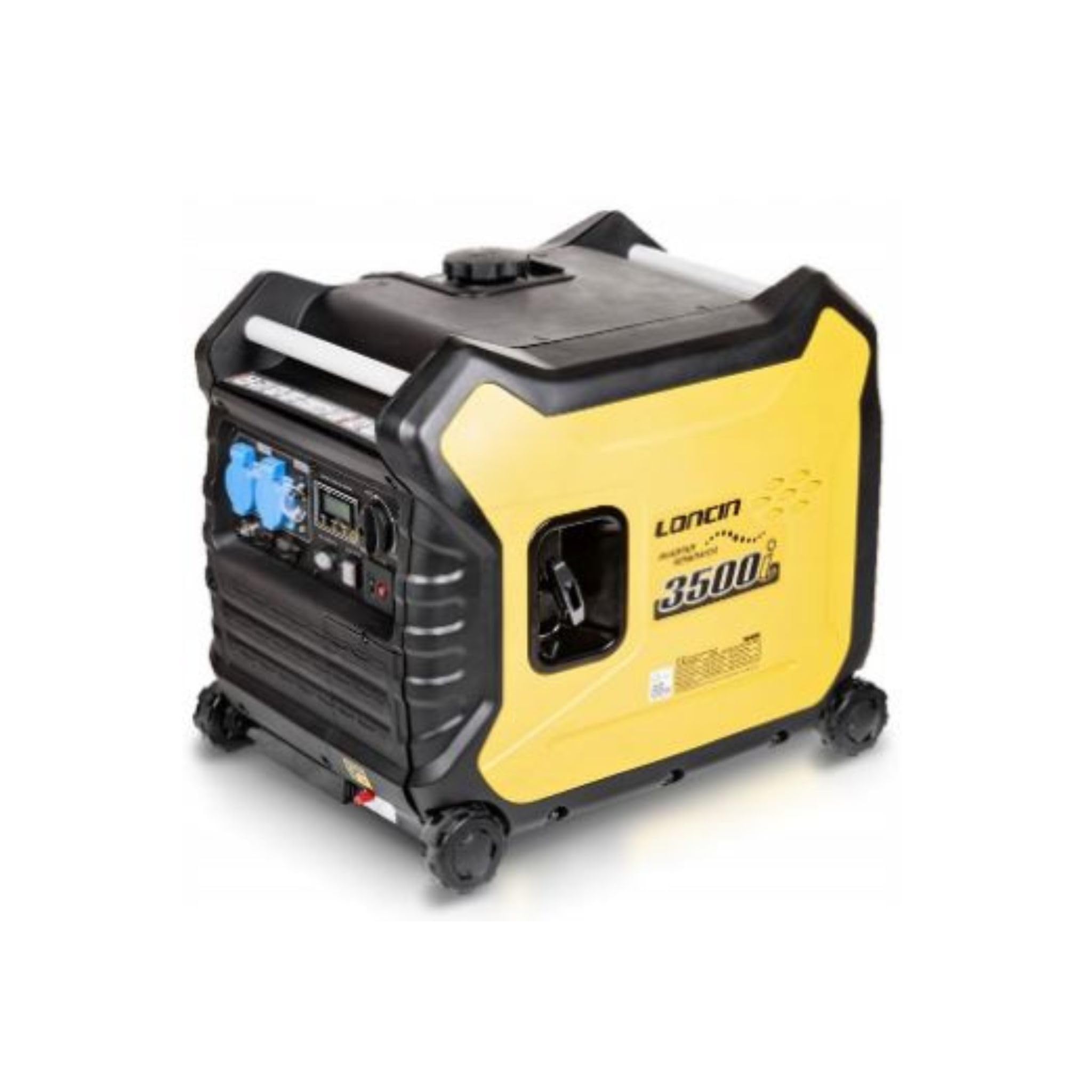 Loncin LC3500i Inwerterowy generator prądu, 3300 W, generator benzynowy 3000 W, moc znamionowa 230 V, 212 cm³, rozruch elektryczny, zbiornik 10 l, 2 gniazda, wyjście 12 V, AVR