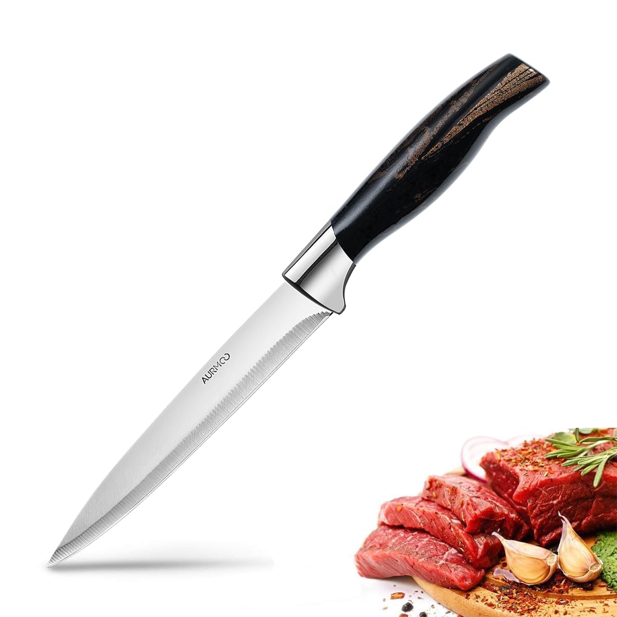 Set di Coltelli da Cucina Professionali, Set Coltelli da Cucina, Coltello da Cuoco, Coltello da Taglio, Coltellos Universale, Coltelli da Tavola e Utensili Cucina, Forbici, 6 Pezzi