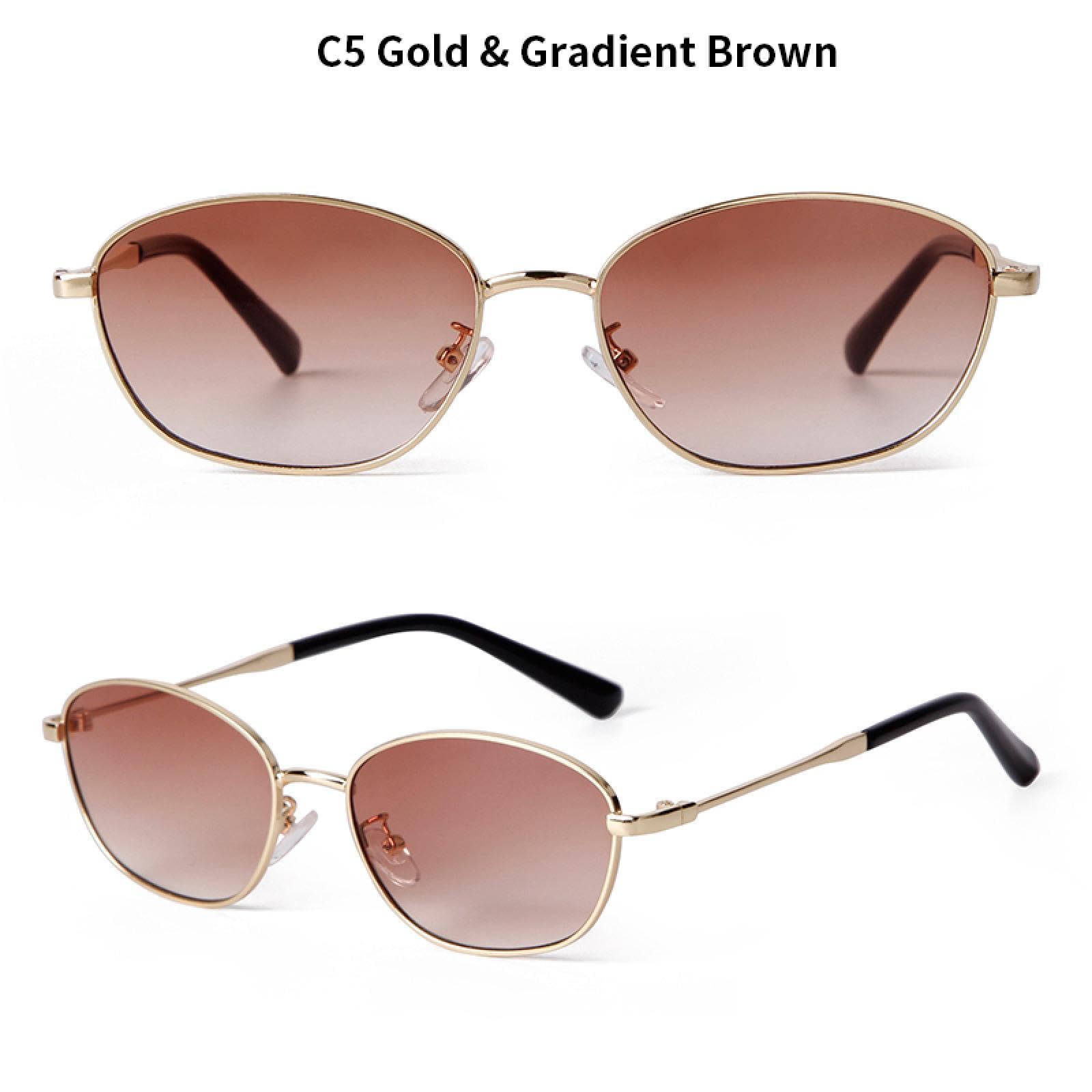 Kobiety Mężczyźni Okulary przeciwsłoneczne Vintage Owalne Modne Okulary przeciwsłoneczne Okulary przeciwsłoneczne Uv400 Okulary damskie (C4)