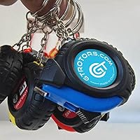 Vista 6 de GT/ Rotors Llave de Carraca Mini de 10mm para Llavero (Bono Gratis: Llavero de Cinta Métrica Mini) (Neo Chrome)