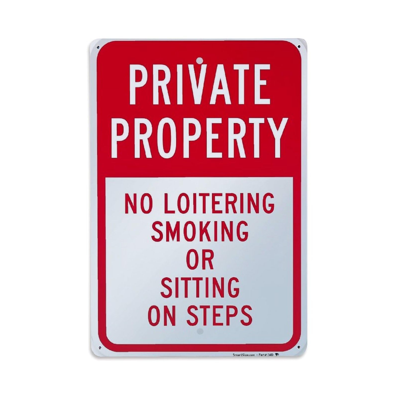 Nestemfo Vintage Private Property No Loitering Sign Tin Sign Metal Sign, Living Room,Bar, Home, Bedroom Wall Decor,Retro Metal Poster 8X12 Inches