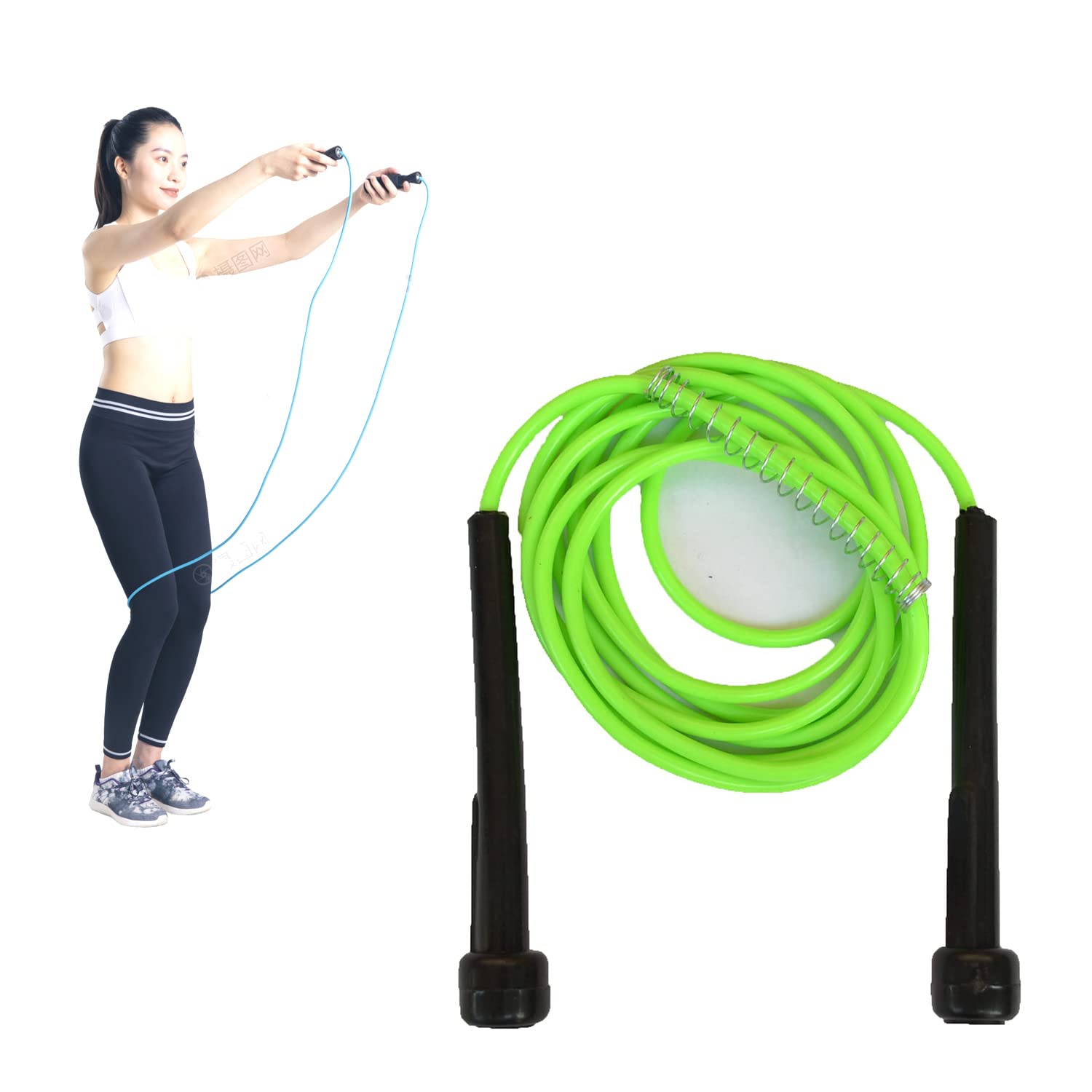 Adjustable Skipping Rope Tangle-Free with Ball Bearings Rapid Speed Jump Rope Cable and Memory Foam Handles Ideal for Aerobic Exercise Like Speed Training-image-16