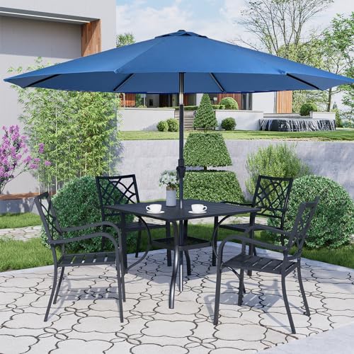 Oakcloud 7-Piece Patio Dining Set With Dark Blue Umbrella thumb #1
