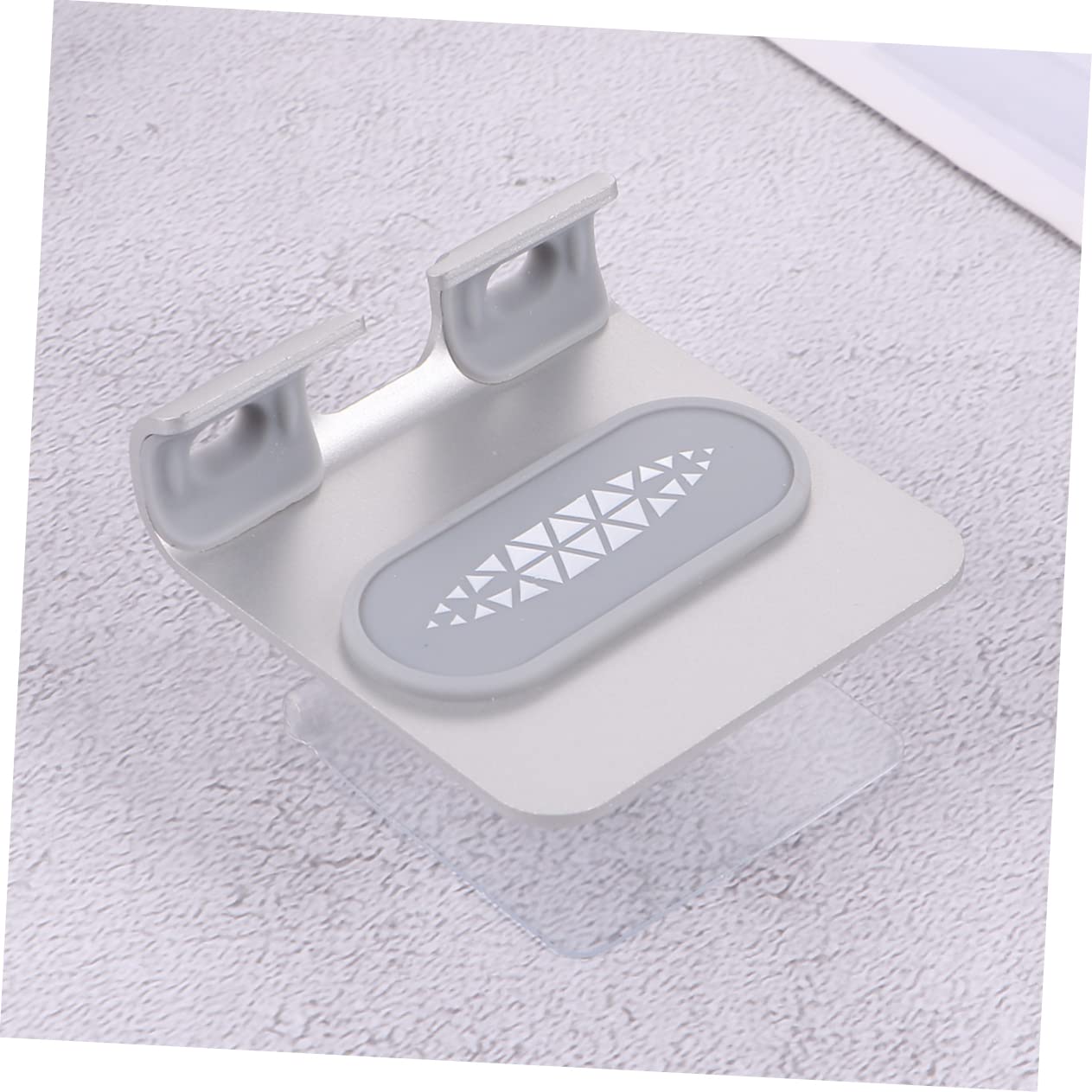 Housoutil 3 Soportes De Metal para Teléfono Soporte De Pared Adhesivo Ángulo Ajustable para Tabletas Y Portátiles Color Plateado.