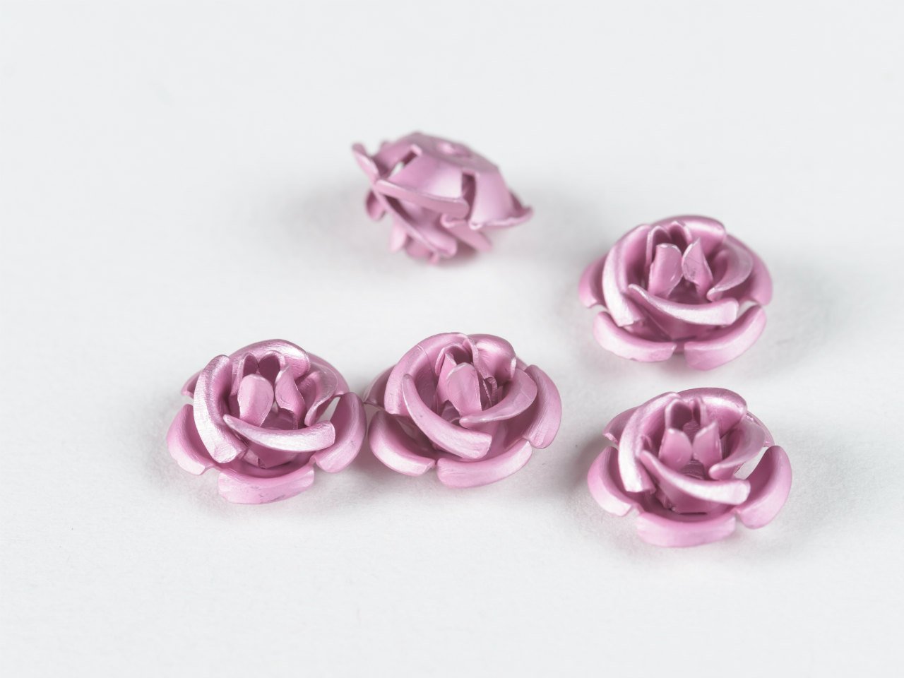 Amazon | 紗や工房 アルミバラ【メタルカラー(径約10mm)5個 ピンク 