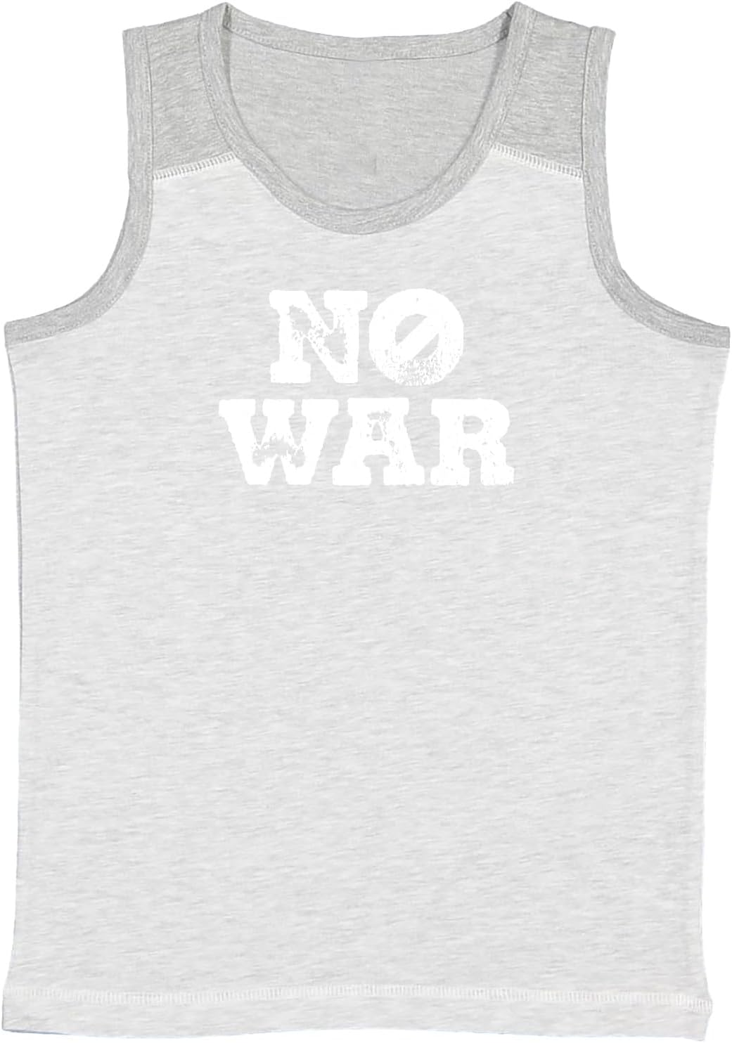 No War - USA American Anti-War Protest Youth Contrast Back Tank Top