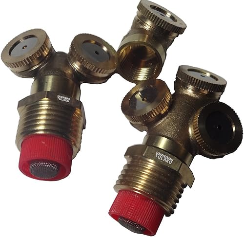 12 "DN15 latón niebla boquilla rociador cabeza para sistema de riego de jardín agrícola 3 unidsset