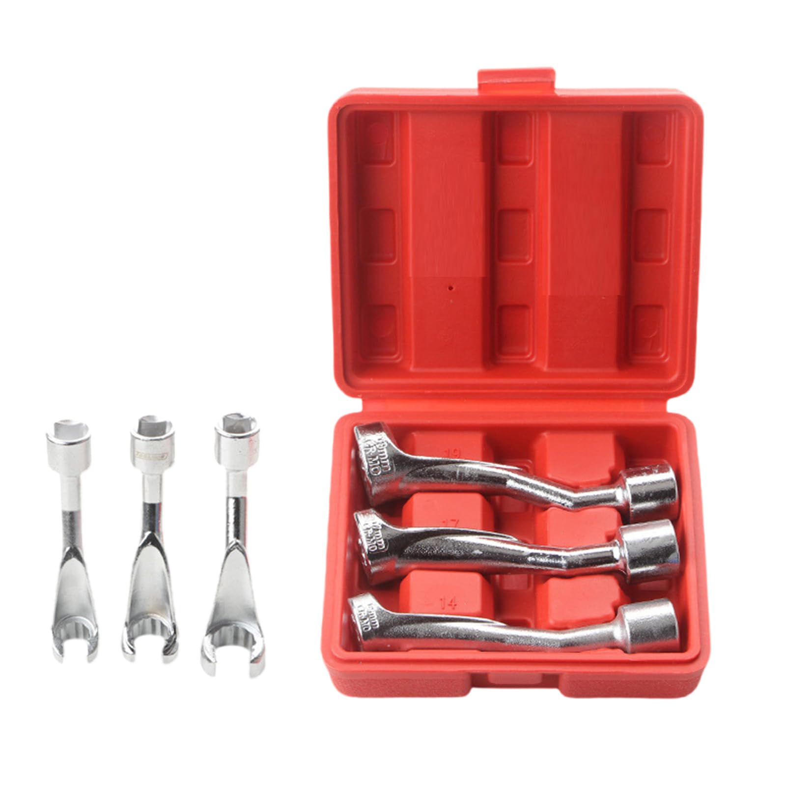 Hsioluted Professional L Shaped Socket Wrenches Hexagonal Tool for Fuels Injectors Lines and Oxygen Sensors Maintenance L Shape Hexagonal Socket Wrenches for Fuels Injectors