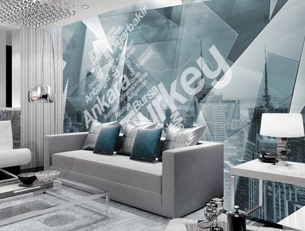 Papier peint intissé New York poster mural 200x140 cm pour salon et chambre