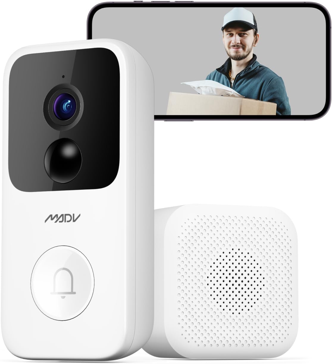 Remo+ RemoBell S WiFi Video Doorbell Camera with HD Video