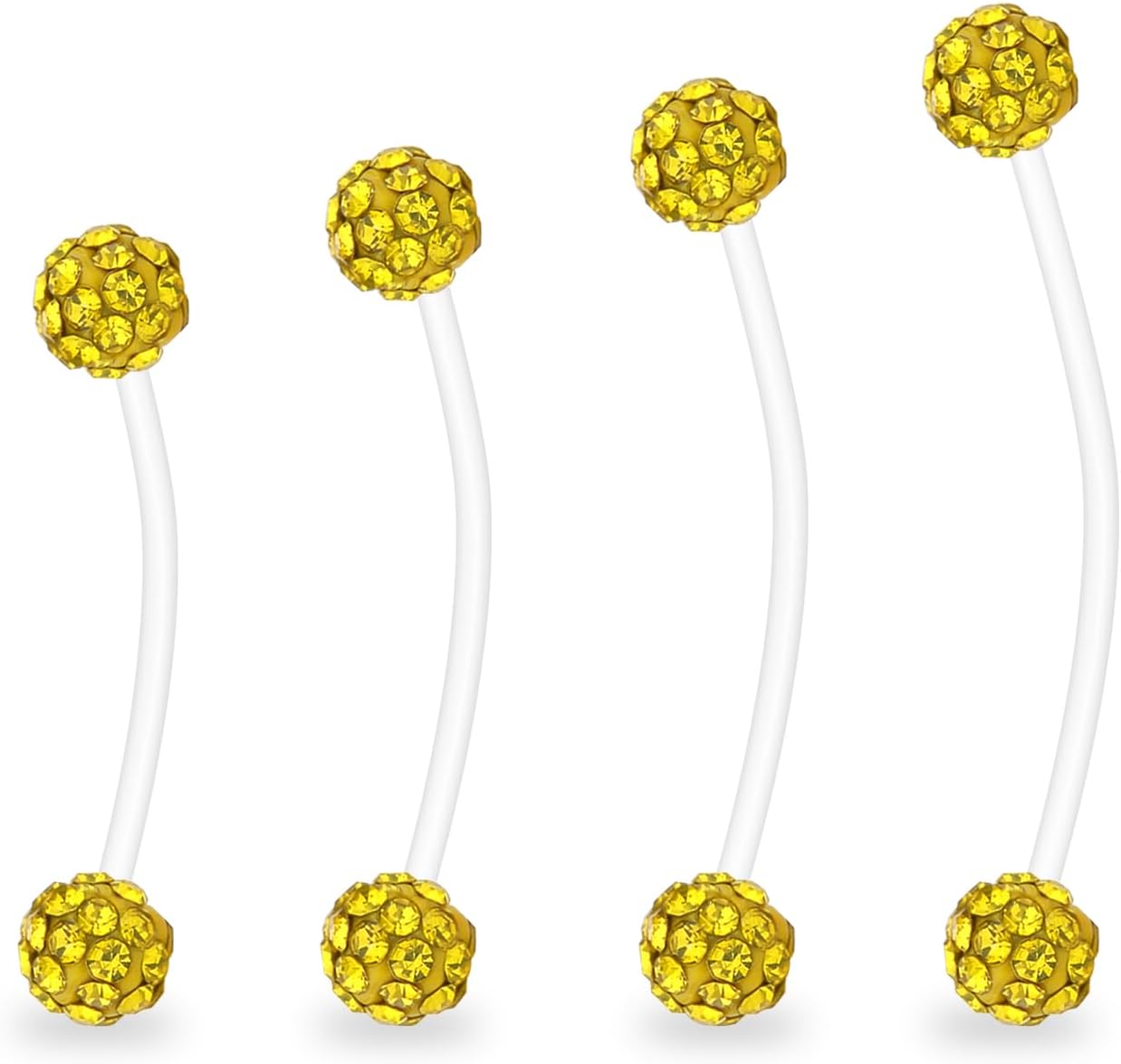 Hoeudjo Pregnancy Belly Rings Maternity Belly Button Rings Plastic Long Bar Navel Ring for Maternity Sport Pregnant Women Different Length 18/32/35/38mm