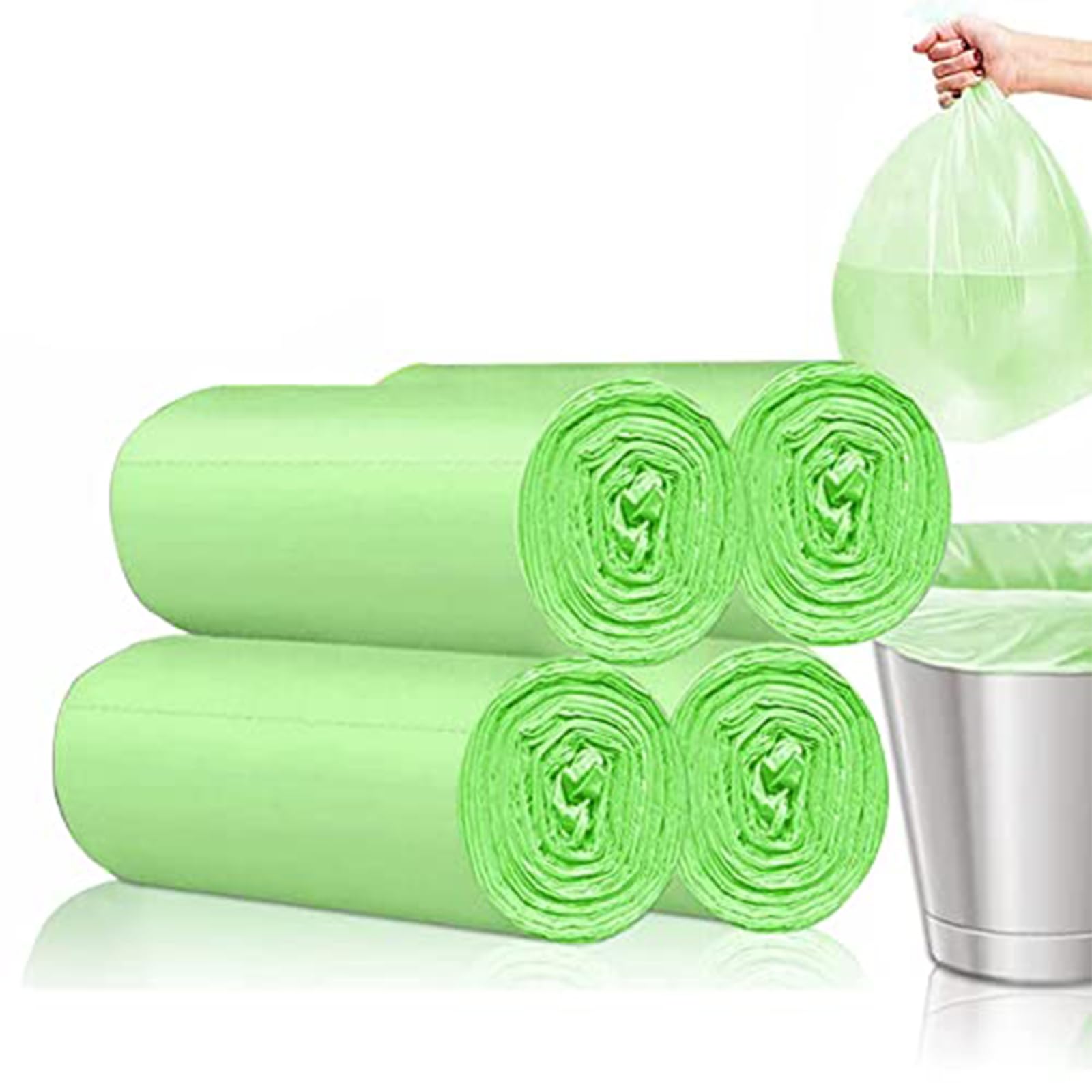 Bio degradable Trash Bags 100 Counts, 4-6 Gallon Small Garbage Bags in Office,Home,Pet