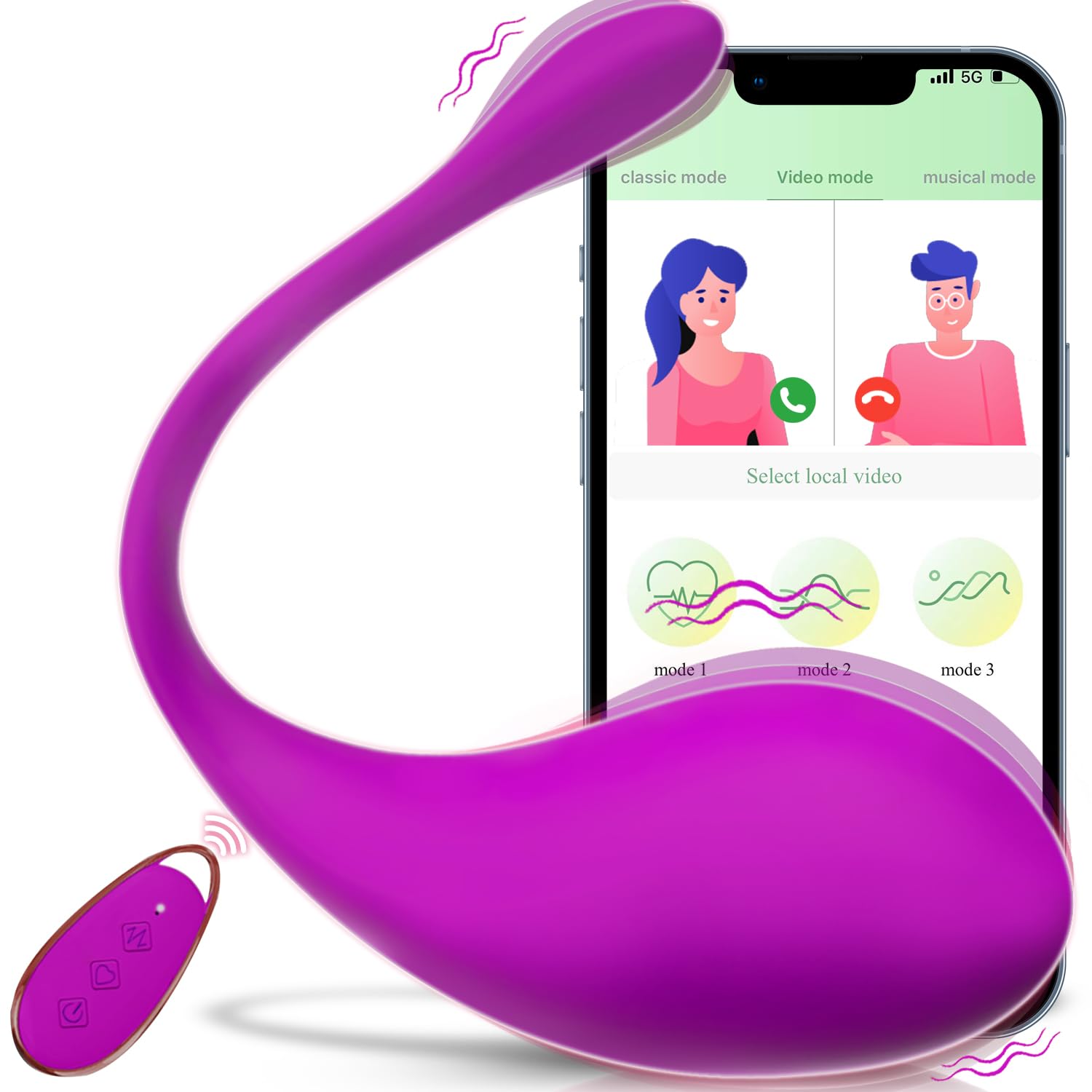 Vîbràtóreper Donna Telecòmando APP,Vîbràtóreper Donna 9 Modalità Vîbràtóre Vîbràtóri Clídórídè Dónnà Stîmólàtóre per Çlîtórîde Ovett𝚘 Vibrante c𝚘n app da telef𝚘n𝚘（Granata）