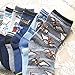 Boy's Dinosaur Style Children Boy Sport Crew Socks 15-19cm,4-8 Year old(10 Pair)