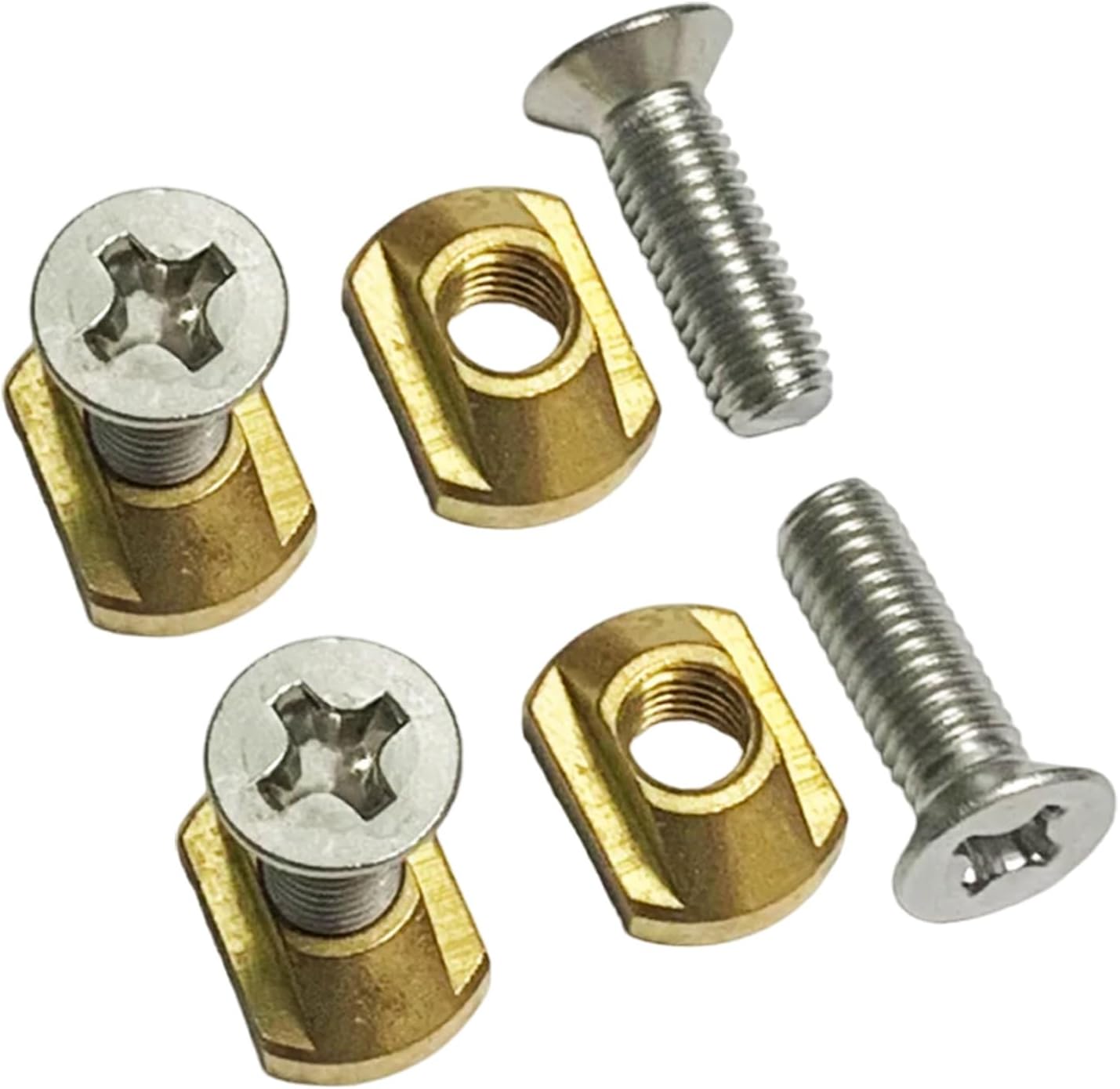 Hydrofoil Mounting T Nuts - M8 Hydrofoil Mounting T-Nuts 4PCS Brass Connector | Stable Attachment, Paddle Board Spare Parts, Surfboard Supplies for Water Sports