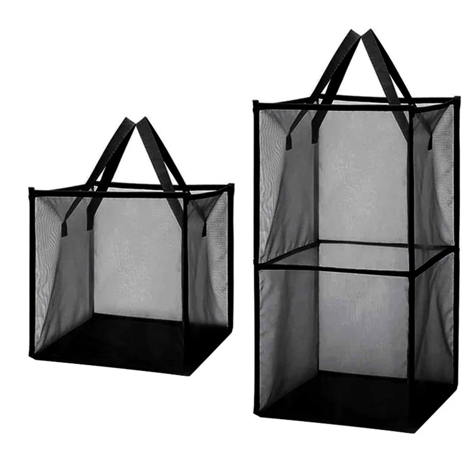 Folding Laundry Basket Dirty Clothes Sundries Toy Storage Organizer Bag Underwear Bed Sheets Closet Box(Black)
