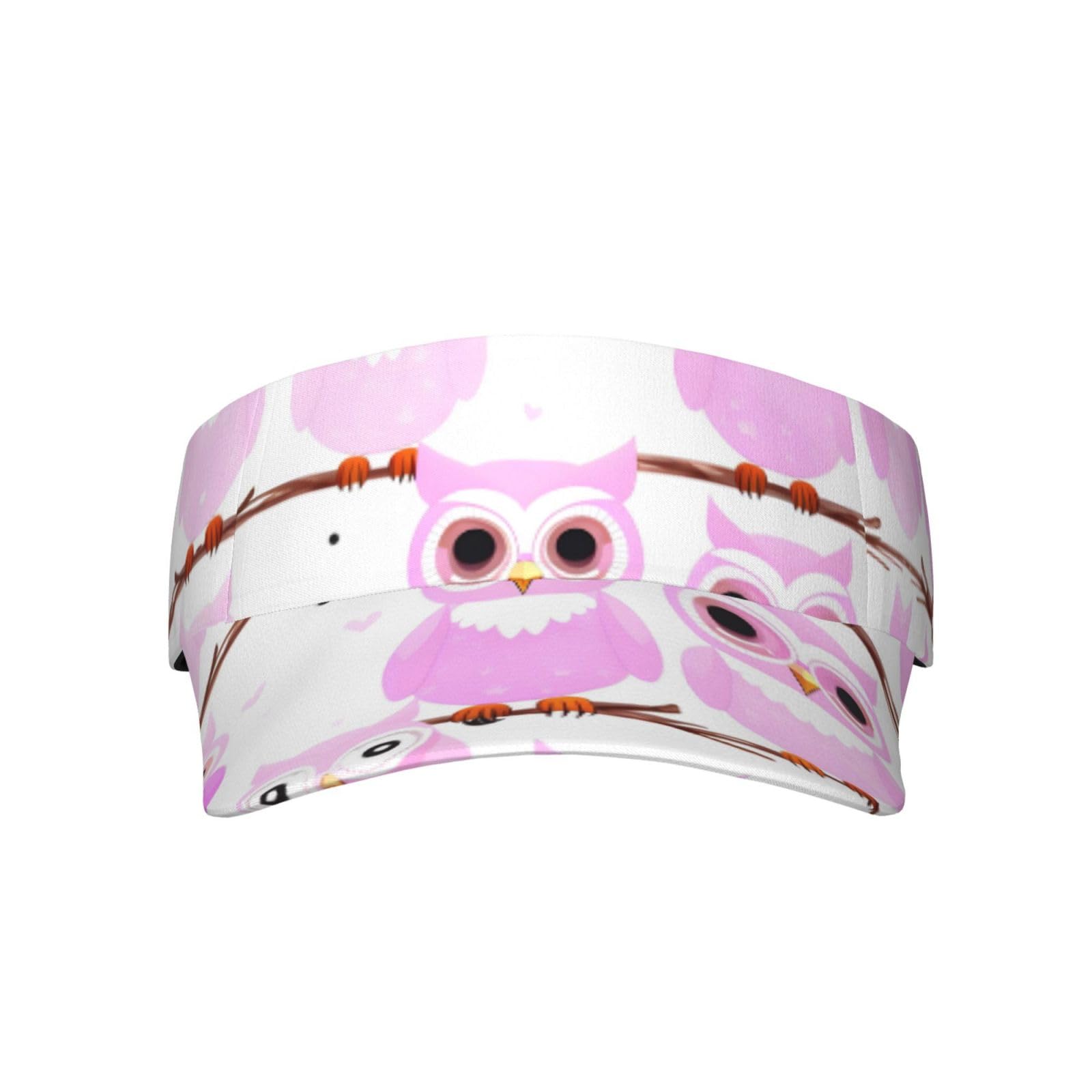Wbqlsl Unisex Black Cute Owl Golf Sun Hat, Adult Baseball Cap, Daily Wear, Outdoor Activities, Adjustable Outdoor Hollow Top Hat,