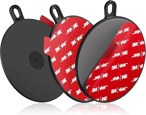 Disco de montaje para tablero de instrumentos para ventosa, 3.740 in (3.74 pulgadas), disco adhesivo resistente al calor 3M para soporte de