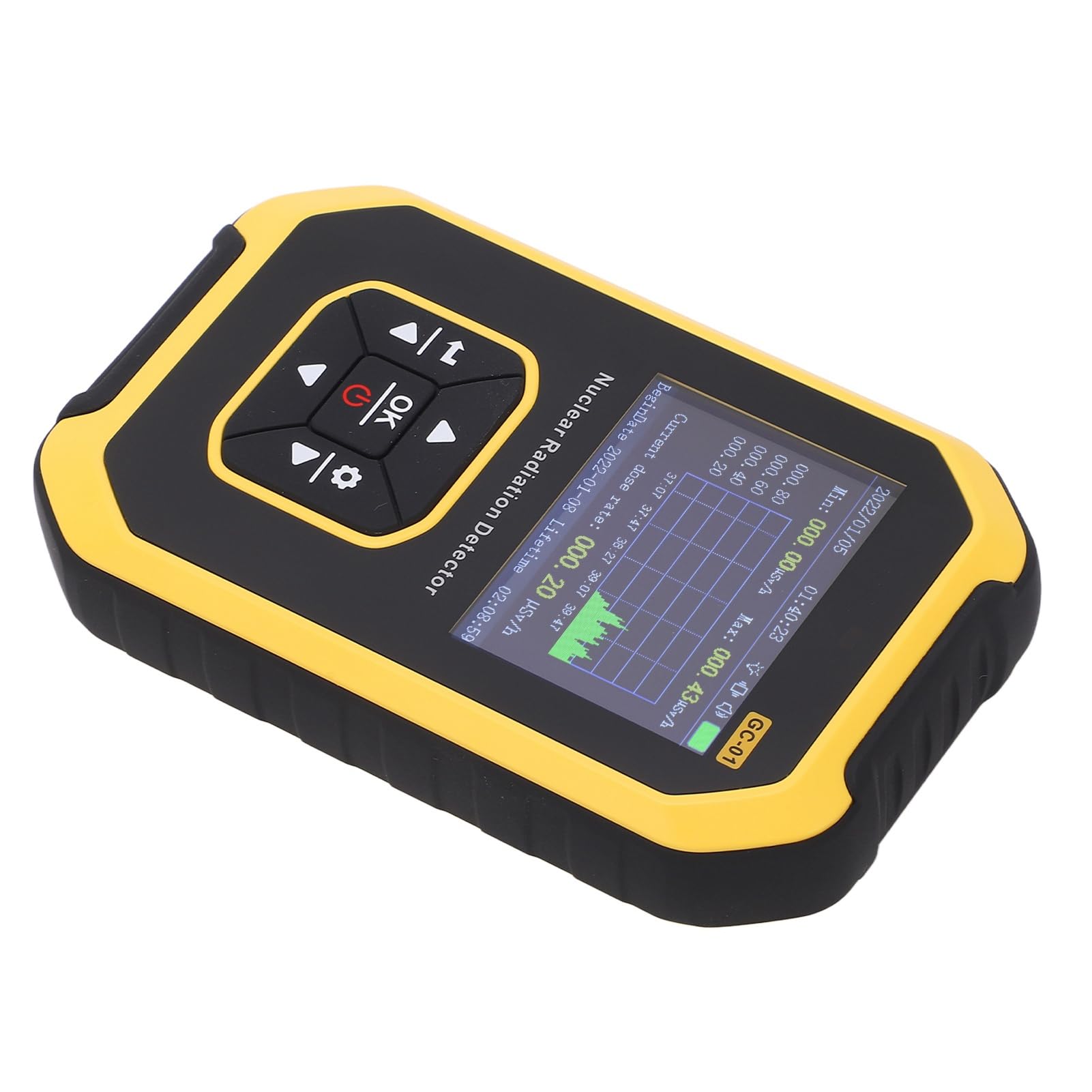 Cocoarm Compteur Geiger, Détecteur de Rayonnement Nucléaire ABS avec écran LCD, 0,00 à 10 000 μSv H, Alarme de Vibration Sonore, pour Tests de Métaux Alimentaires à Rayons X CT, Carrelage, Marbre