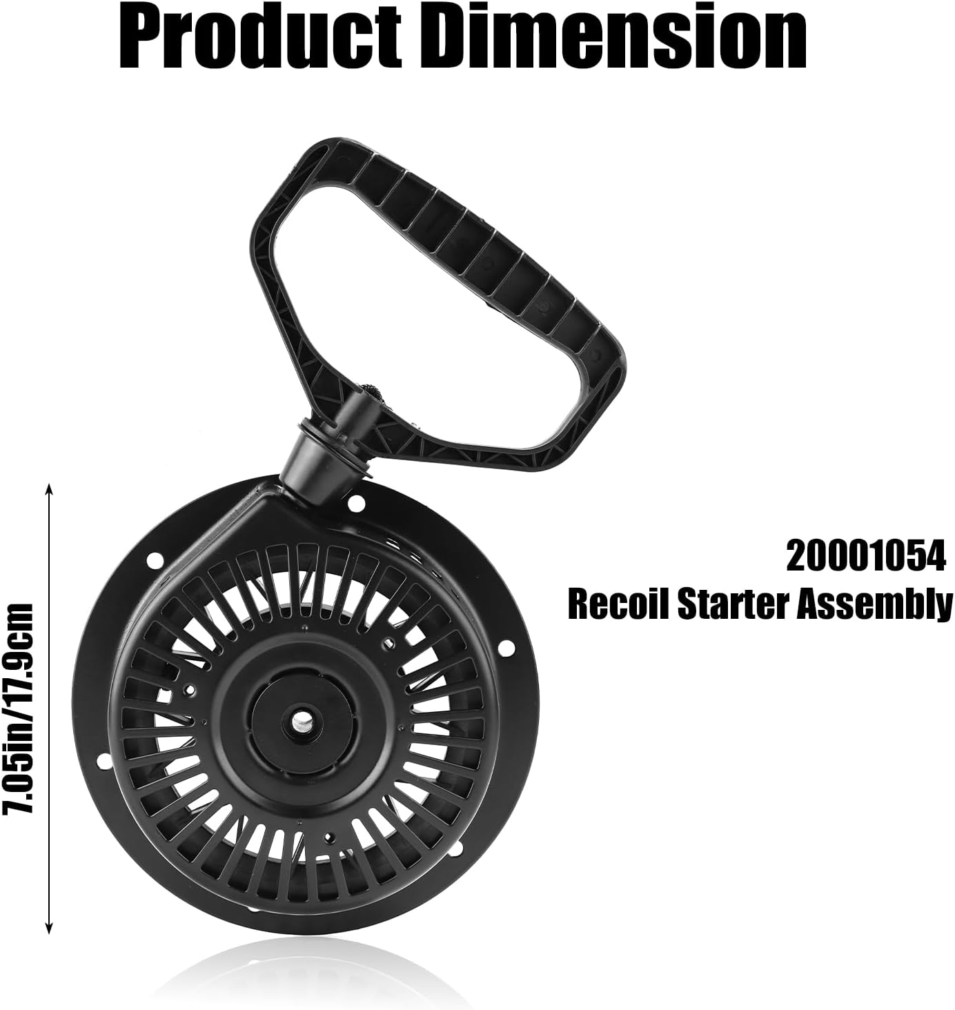 Recoil Pull Cord Starter Assembly for Ariens AX254, Plastic 20001054 Snowblower Recoil Starter Assembly Recoil Starter Pull Replacement Part Compatible with Ariens AX254 Engine Snow Blowers(Black)