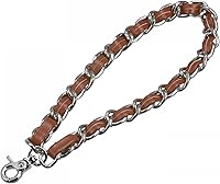 Vista 12 de uxcell Correa de cuero para muñeca, 8 pulgadas, correa de muñeca de repuesto de cuero para cartera de embrague, llavero, bolsa, bricolaje, negro +