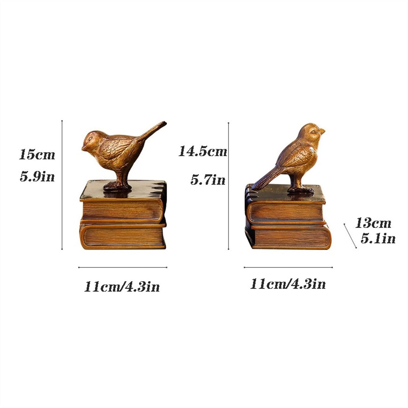 Bookends Study Regał Dekoracja Symulacja Ozdoby Kreatywny dom w kształcie ptaka Ręcznie robione antypoślizgowe zatyczki do książek Półka na książki