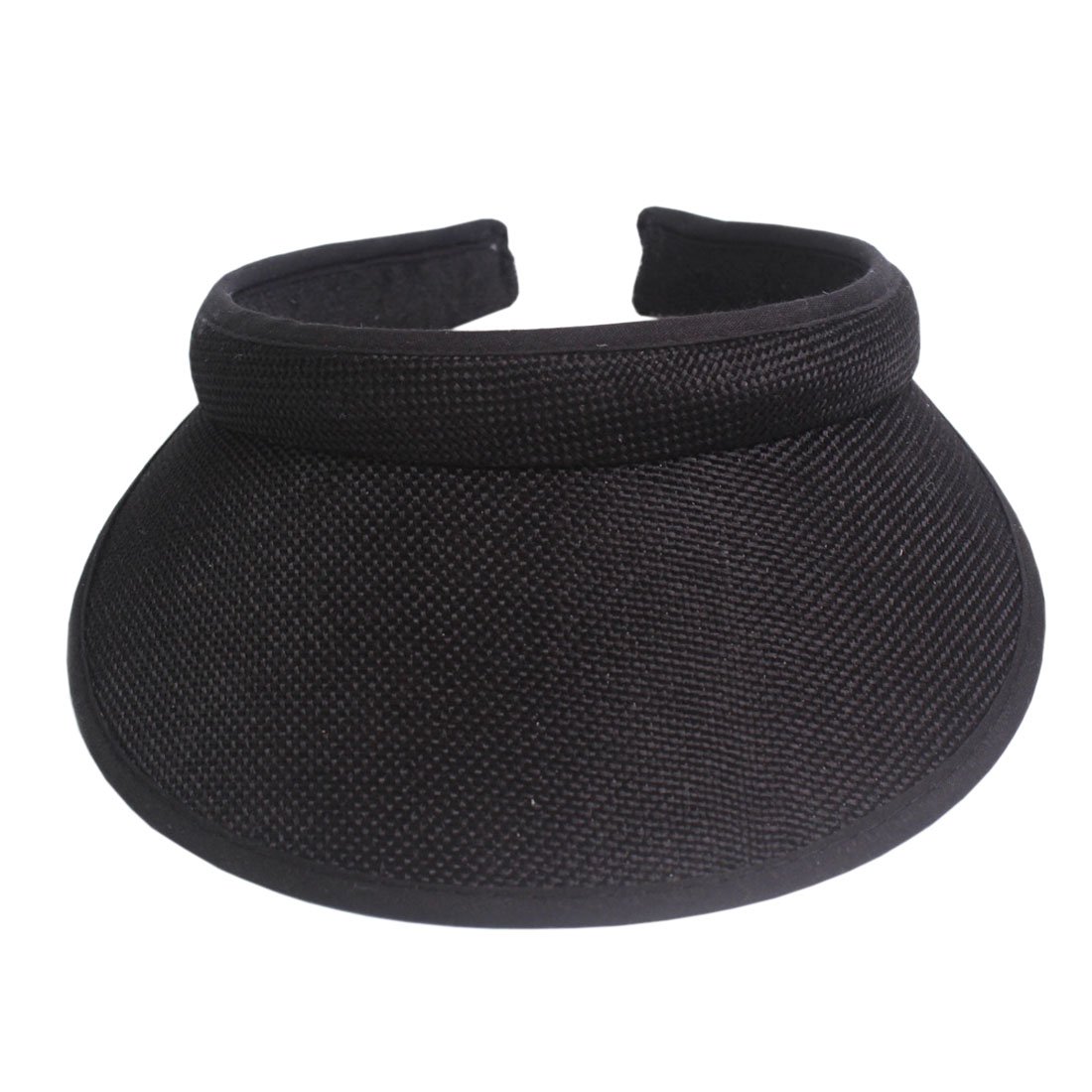 ACVIP Women's Cotton Linen Visor Sun Hat Headband (Black)
