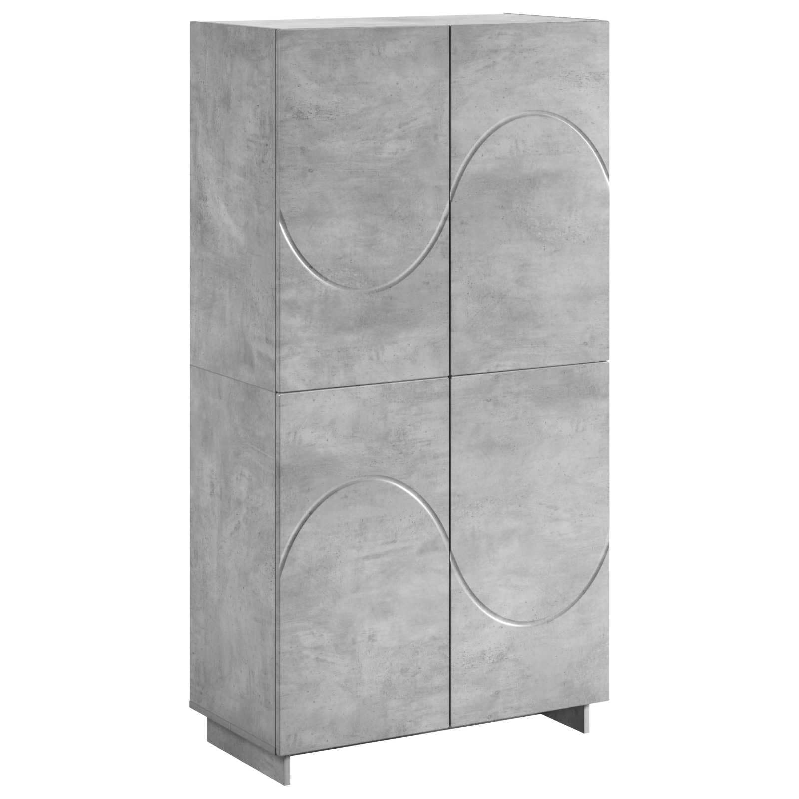 vidaXL Credenza Grigio Cemento 79 x 41 x 151 cm Legno ingegnerizzato