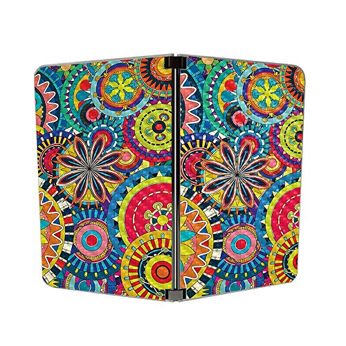 Image of MIGHTY SKINS MightySkins Carbon Fiber Skin for Microsoft Surface Duo - Flower Wheels | Protective, Durable Textured Carbon Fiber Finish | Easy to Apply | Made in The USA