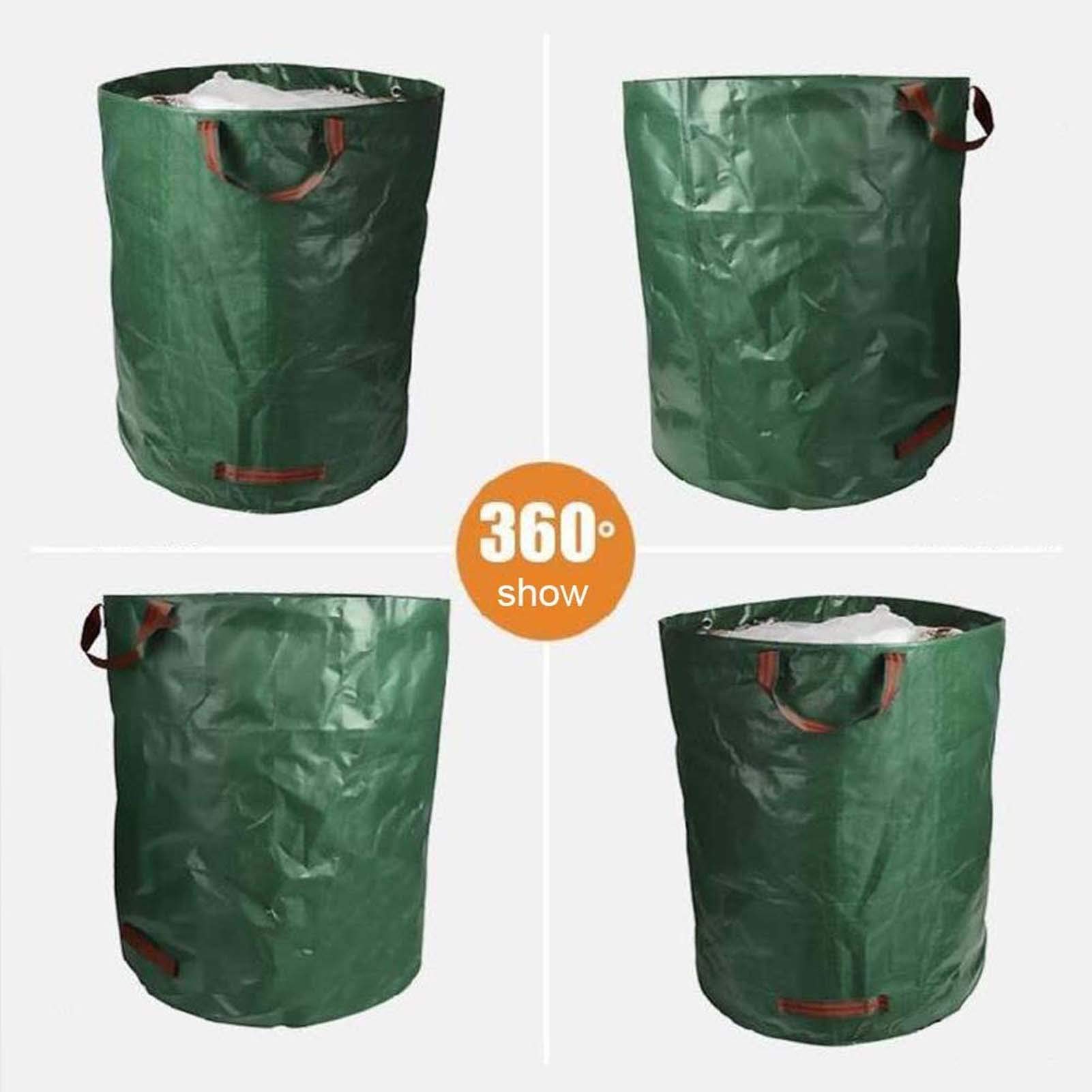 Sacco da Giardino 2pack, 272L Professionale Sacchi Rifiuti da Giardino, Sacchi da Giardinaggio Pieghevole E Riutilizzabile, Polipropilene (PP) 150gsm