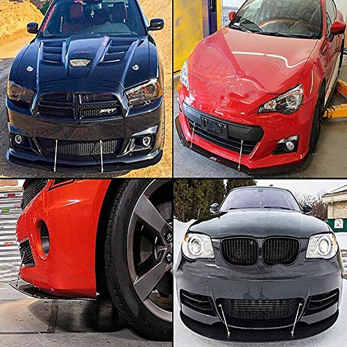 Heris 2Pcs Adjustable Black 7.87"-13" Front Lip Strut Rod Bumper Splitter Universal Tie Support Bars #TOP1