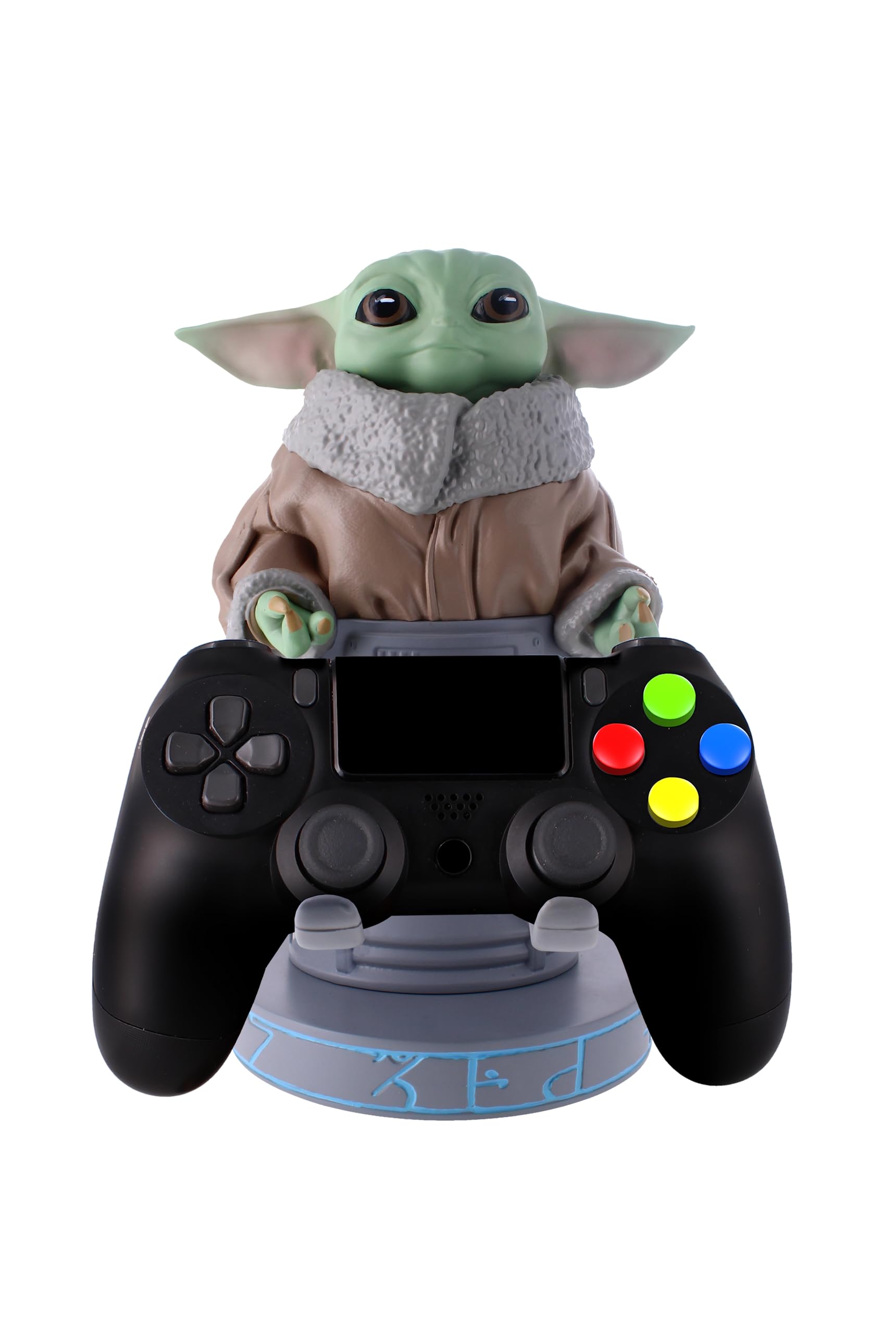 Cableguys Star Wars Grogu 'Seeing Stone Pose' Soporte Mando y Movil - Figuras Soporte para movil y Mando, Compatible con Xbox, PlayStation y la mayoría de mandos estándar, Accesorios Escritorio