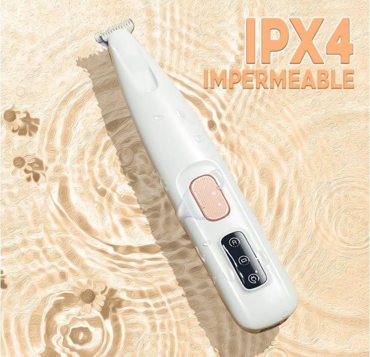 Image of Dog Trimmer, Saffory Paw Trimmer, Saffory Electric Dog Trimmer for Paws, Pet Paws Trimmer with Led Light, Rechargeable Low Noise Pet Trimmer Hair Clipper-1set White with Oil(1)