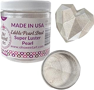 Edible Super Luster Dust 4oz, 4 ounces, pearl dust, By Oh! Sweet Art Corp