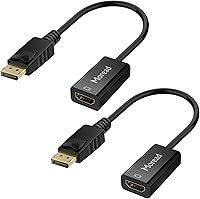 Vista 9 de Adaptador 4K DisplayPort (DP) a HDMI, Convertidor de Puerto de Pantalla Unidireccional Chapado en Oro de Computadora a Pantalla HDMI