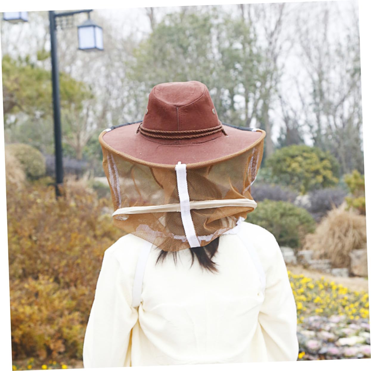 SUPVOX 3pezzi Cappello Protettivo Per Apicoltura Velo Per Viso Maschera Integrale Con Lacci Per Collo Include Guanti Per Apicoltore Per Proteggere Da Api e Insetti Mentre Si Lavora in Gia
