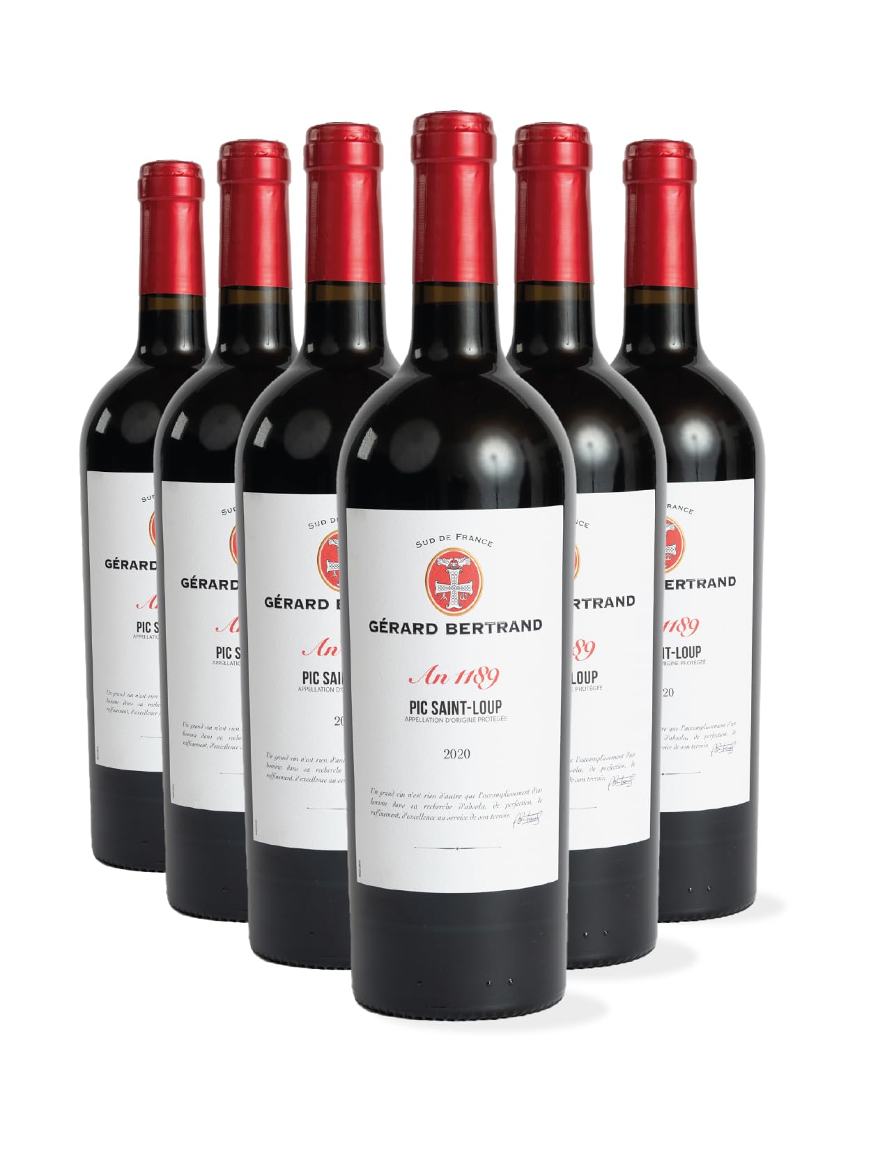 Gérard Bertrand Héritage "An 1189" 2024 – Vin Rouge AOP Pic Saint Loup – 6x75cl