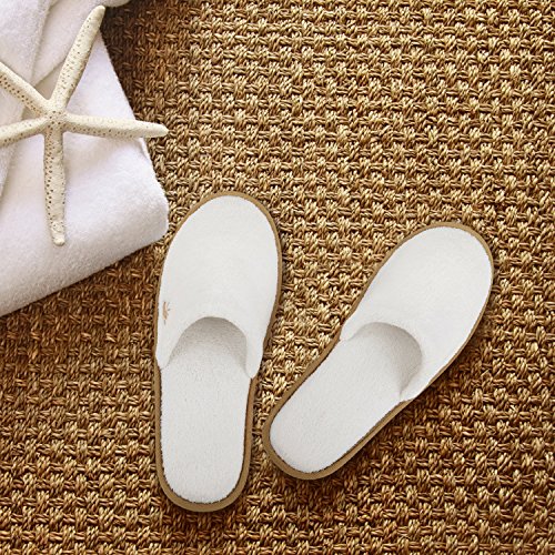 BERGMAN KELLY Extra Comfy Deluxe Padded Spa Slippers - Disposable Indoor House Slippers - Closed Toe House Shoes for Men & Women - Value Pack Hotel Indoor Shoes for Guests - Washable & Reusable by BERGMAN KELLY - Image 2