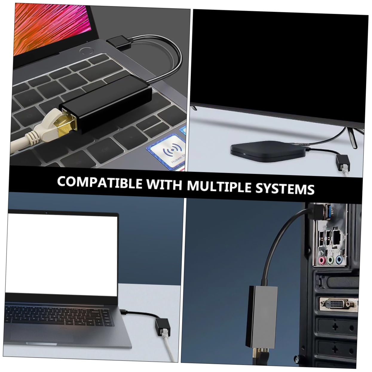 OSALADI 3pièces Adaptateur USB Ethernet Gigabit Mbps Carte Réseau pour Ordinateurs De Bureau Et Portables pour Gaming Streaming