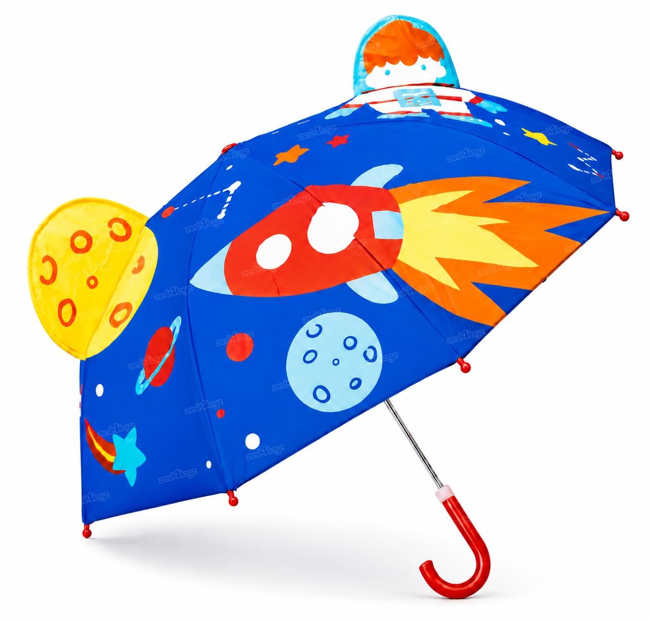 Zest 4 Toyz Umbrella for Kids Waterproof Easy To Carry Lightweight 3D Cartoon Manual Umbrella For Rain Kids Umbrella for Girls - Blue-image-14