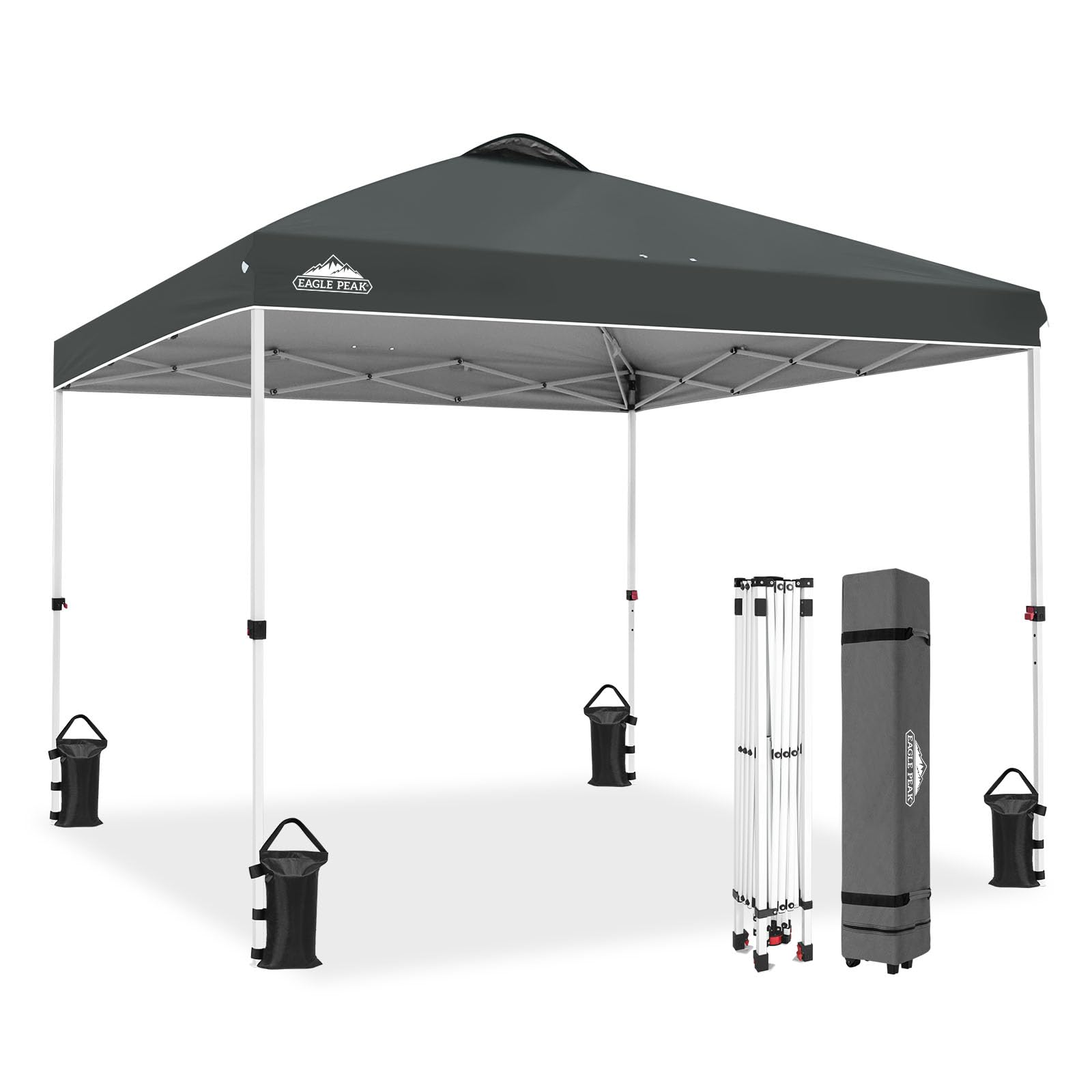 EAGLE PEAK 3m x 3m Pop Up Gazebo Tent Instant Outdoor Canopy Straight Leg Shelter (Grey) โ image 1