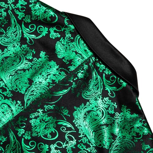 Image of Barry. Wang Men's Sport Coats & Blazers Flower Suit Jacket 1 Button Paisley Tuxedo Mardi Gras Carnival Parade Gift