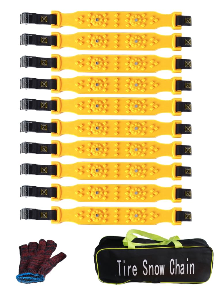 Riloer Catene antiscivolo per auto,catene da neve universali per camion, catene antiscivolo per pneumatici, catene antiscivolo, adatte per strade ghiacciate, strade innevate, strade fangose