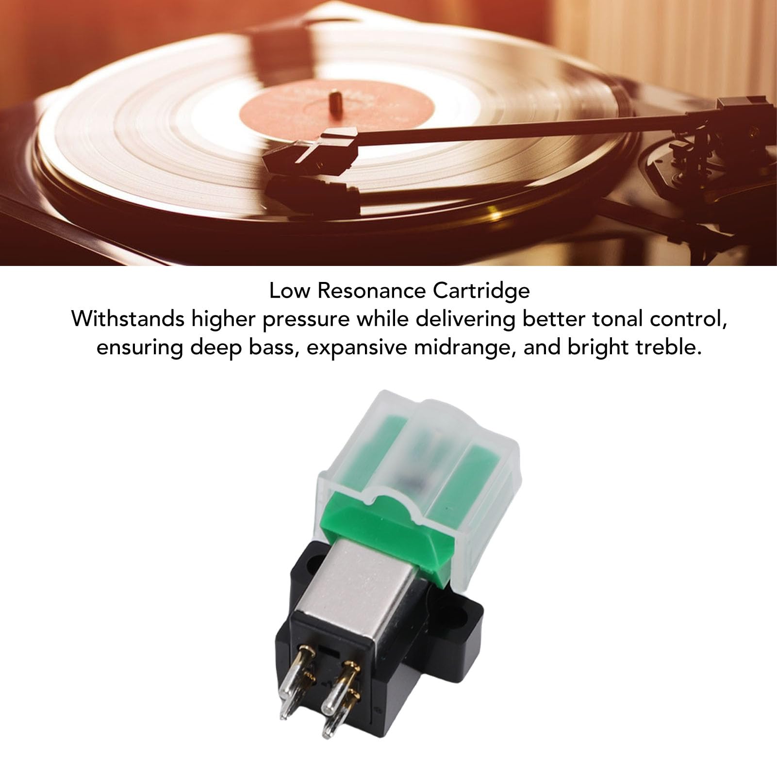 Luocute Sostituzione per Cartuccia Giradischi a Magnete Mobile AT 95E MM con Struttura Magnetica Ellittica a Doppia Forma di V per Giradischi AT e Giradischi DJ
