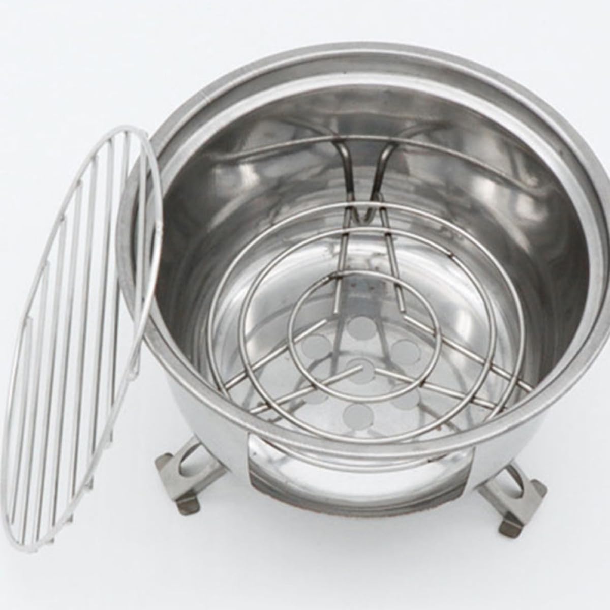 Przenośny mini grill ze stali nierdzewnej ze stojakiem na statyw kompaktowa kuchenka kempingowa do grilla na świeżym powietrzu akcesoria turystyczne lekka przenośna kuchenka do grilla