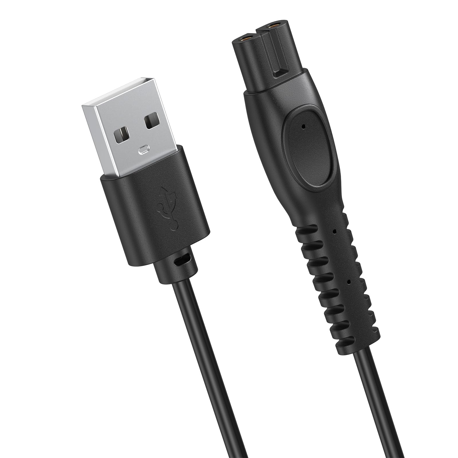 Wymienny kabel do ładowania USB do ładowarki 5 V, kabel zasilający do golarki elektrycznej, kompatybilny z Philips QP2724/90, QP2834/70, MG5910/49, MG7910/49, MG9510/60 (czarny)