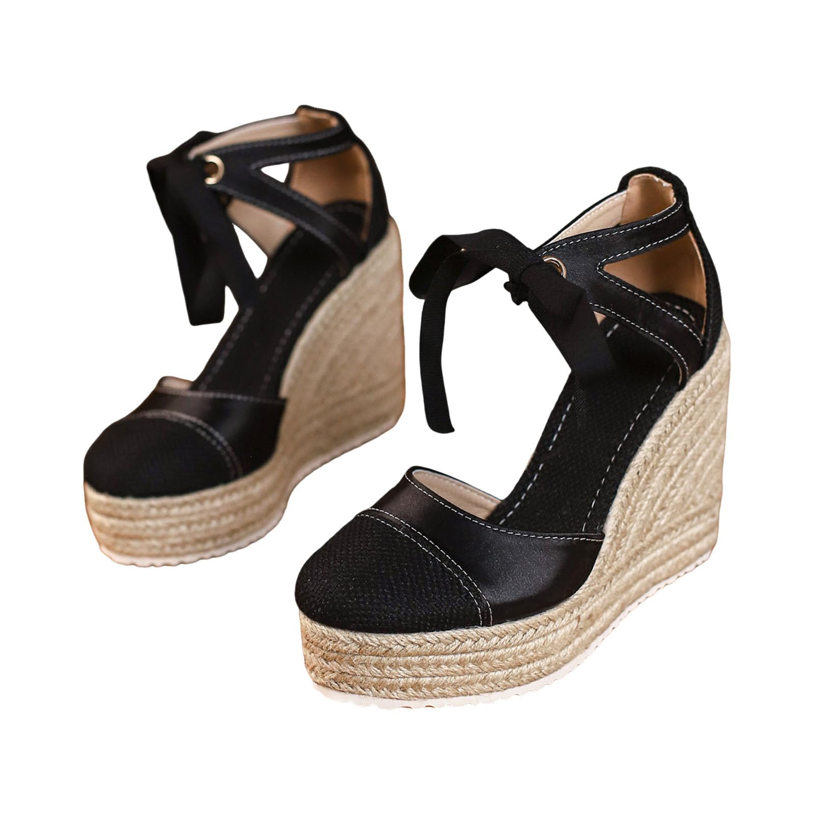 Générique Scarpe da donna estive sandali con zeppa per donna classiche, sandali da spiaggia e piscina, scarpe mediche estive piatte per estate chic chiuse leggere estate